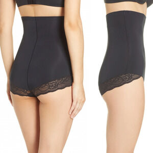 NATORI High Waist Tummy Shaping Briefs Black M NWOT